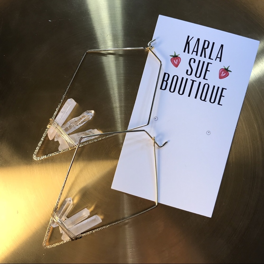 Symmetrical Crystal Earrings